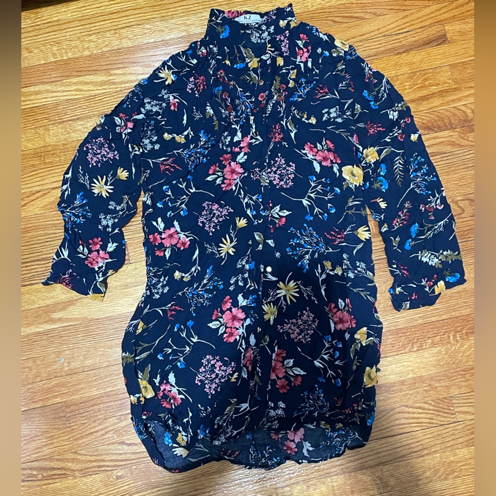 Women’s Dark Blue Floral Dress